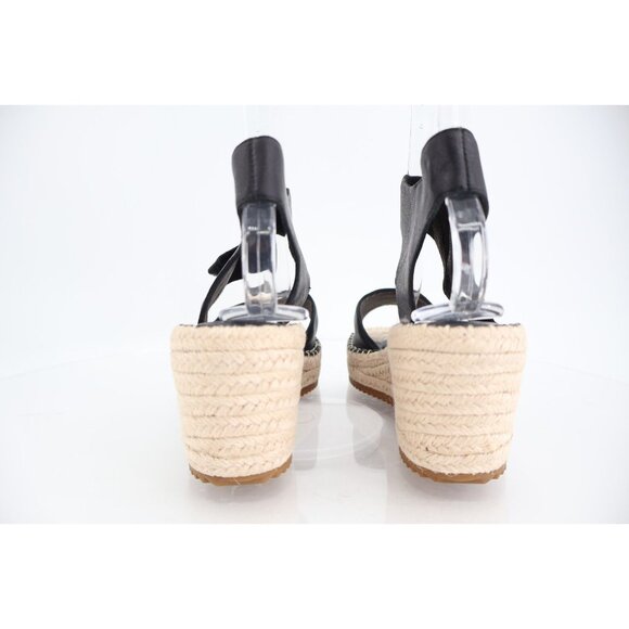 Eileen Fisher Women Weslia Leather Ankle Strap Wedge Espadrille Sandals Size 8.5 - Picture 6 of 12